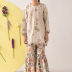 2 Piece Embroidered Dobby Lawn Suit