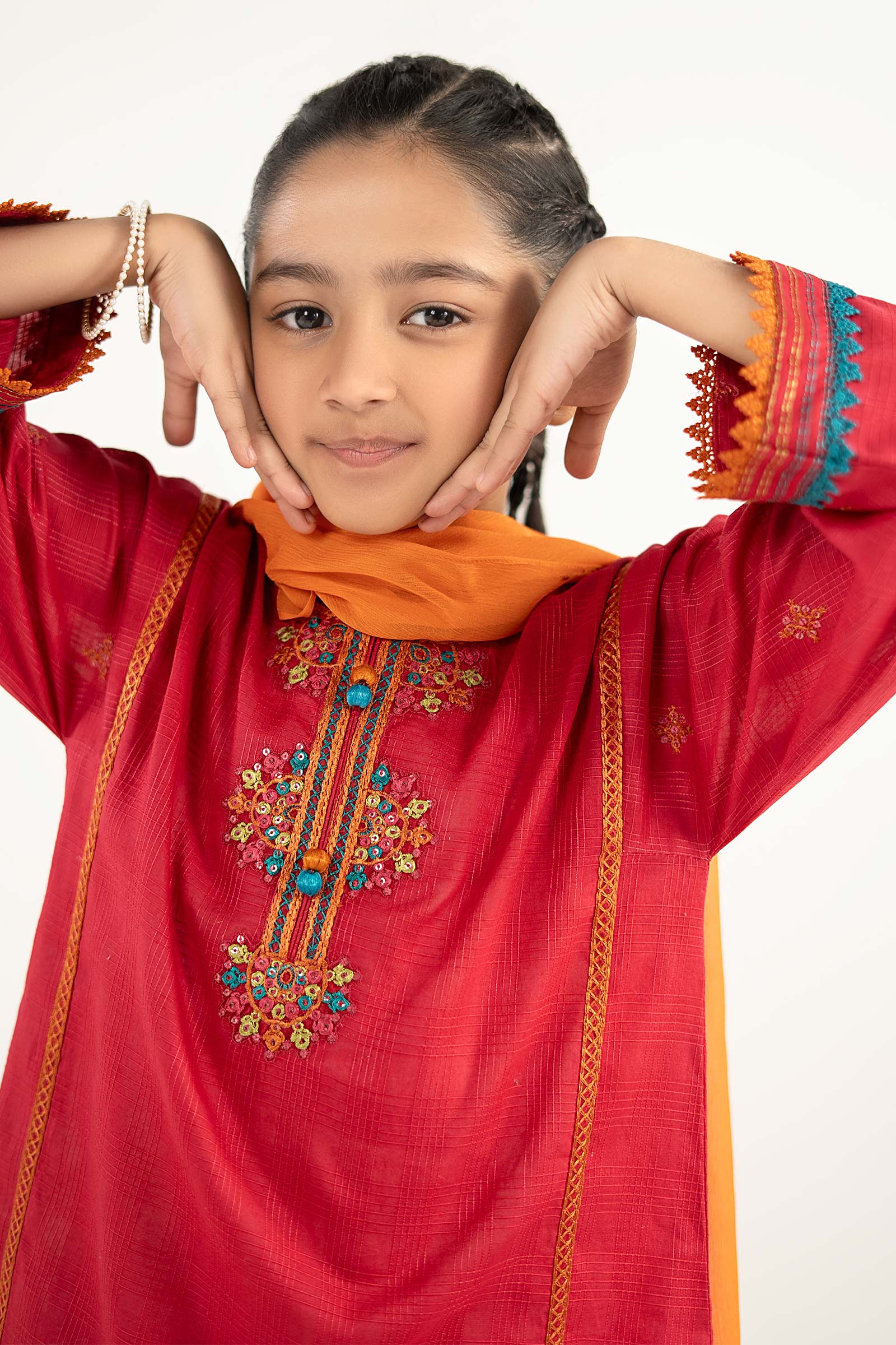 MKDEF2603PinkCloseup_E.jpg 3 Piece Embroidered Cotton Suit - Image 1