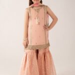 3 Piece Embroidered Cotton Satin Suit