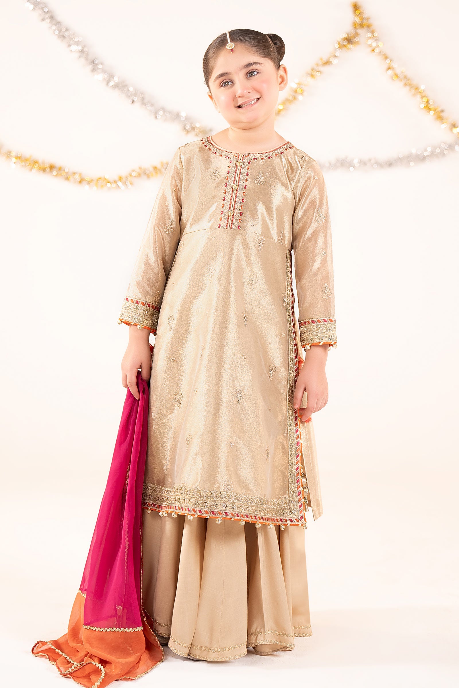 MKSEF2611GoldenSide_B.jpg 3 Piece Embroidered Tissue Suit - Image 1