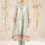 2 Piece Embroidered Tissue Suit