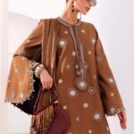 3 Piece Embroidered Tissue Staple Suit