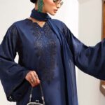 3 Piece Embroidered Raw Silk Suit