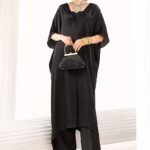 3 Piece Embroidered Satin Silk Suit