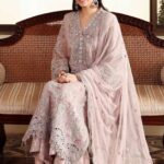 3 Piece Embroidered Organza Suit