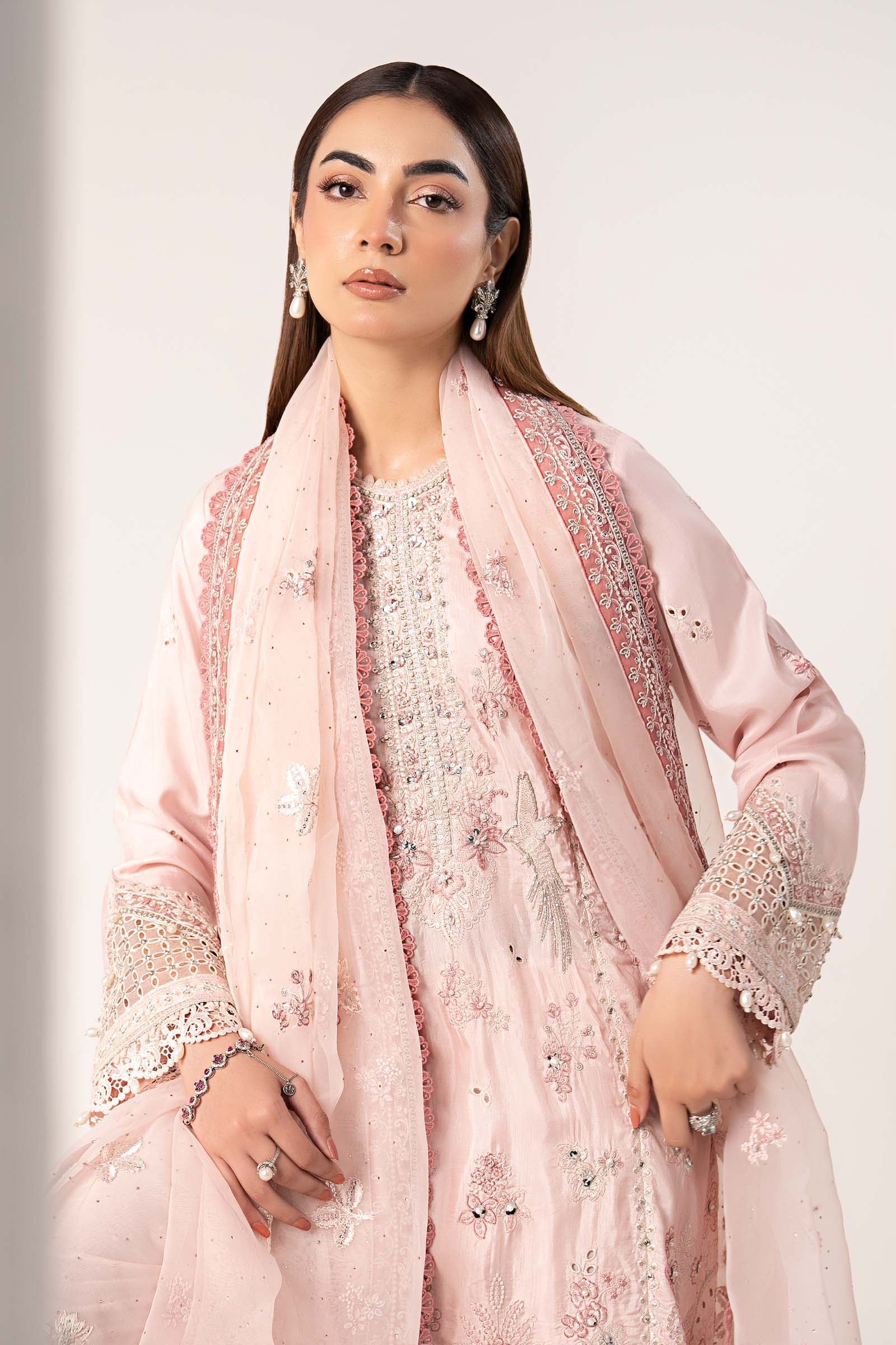 SFEF2620PinkCloseup_E_2f66b9ab-68df-4539-890f-fddbeaa72ac7.jpg 3 Piece Embroidered Raw Silk Suit - Image 1