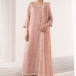 3 Piece Embroidered Organza Suit