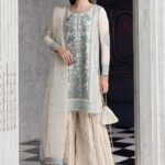 3 Piece Embroidered Organza Suit