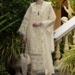 3 Piece Embroidered Organza Suit