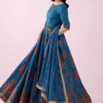 3 Piece Embroidered Raw Silk Suit