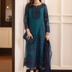 3 Piece Embroidered Chiffon Suit